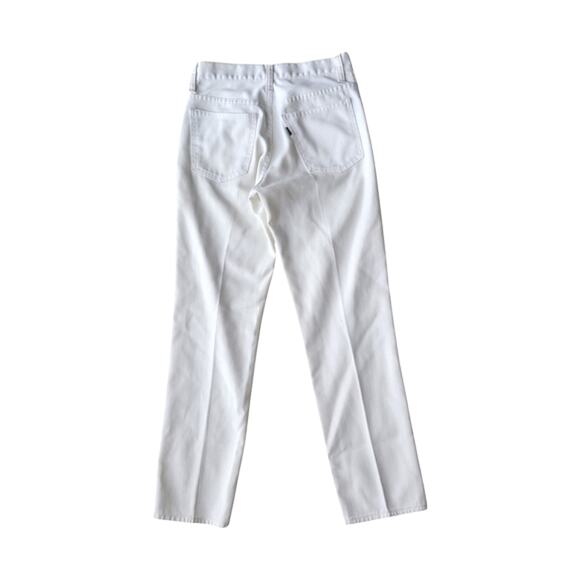 Vintage Levi's Sta Prest Big E White Jeans Slacks 26x28 - Picture 4 of 7